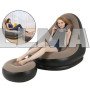 Надувной диван с пуфом Air Sofa Надувное велюровое кресло с пуфиком